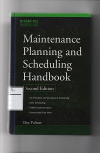 Maintenance Planning and scheduling handbook