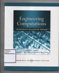 Image of Engineering computations an introduction using matlab and excel