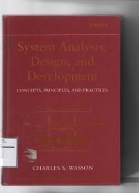Image of System analisis, design, and development cencepts, principles, and practices
