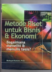 Metode Riset untuk Bisnis dan Ekonomi