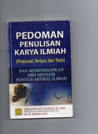 PEDOMAN PENULISAN KARYA ILMIAH