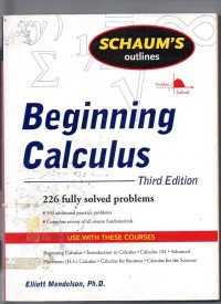 Beginning calculus