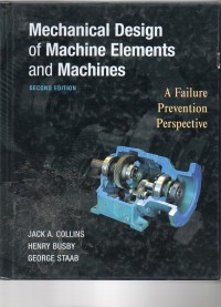 Mechanical design of machine elements and machines