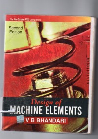 Image of Design of machine elements (Second edition)