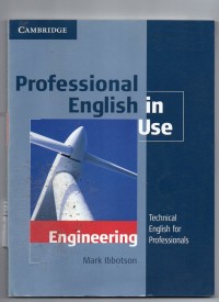 Image of Professional english in use engineering technical english for profesisonals