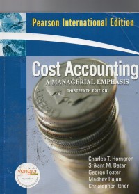 Cost accounting a managerial emphasis